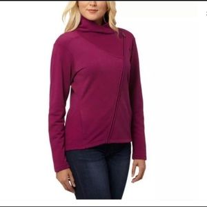 Puma asymmetrical zip sport jacket French terry